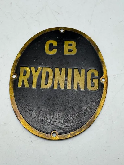 Originalt ww2 skjold: CB RYDNING