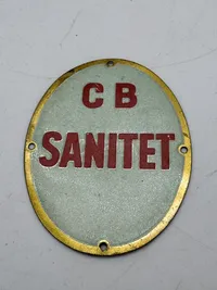 Originalt ww2 skjold: CB Sanitet