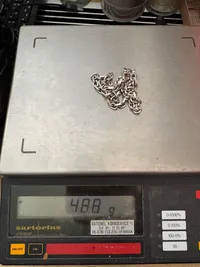 Original sølvkæde af sterling sølv, 48,8 Gram