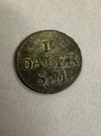 Original Svensk nødmønt fra 1715, fundet på Sydsjælland
