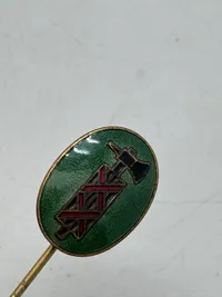 Ekstremt sjælden Dansk freemstillet Fasist pin fra 20/30 erne