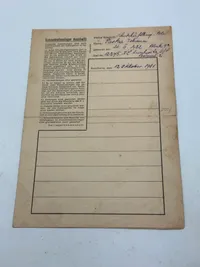 Originalt Sjældent brev fra Auschwitz 1941