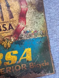 Stort originalt BSA skilt