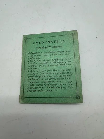 Original tilladelse fra Gyldensteen gods underskrevet af Greve Carl-Johan Friedrich-Franz Hugo Bernstorff-Gyldensteen 1967