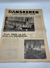 Original Avis frra de Danske i Sverige WW2