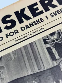 Original Avis frra de Danske i Sverige WW2