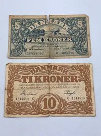 Originale Danske pengesedler
