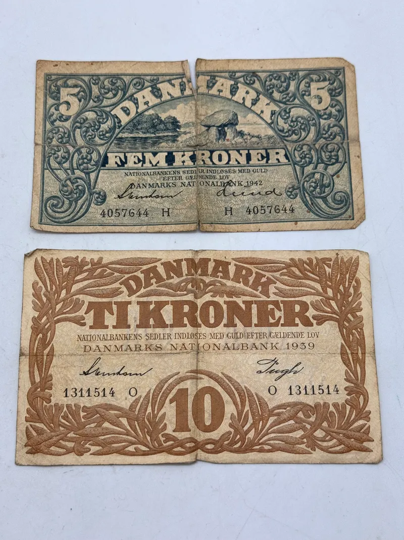 Originale Danske pengesedler