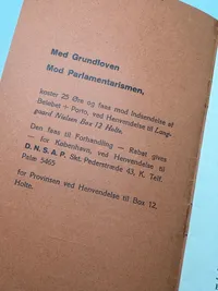 Originalt Sjældent D.N.S.A.P. propaganda hæfte WW2