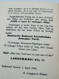Originalt Sjældent D.N.S.A.P. propaganda hæfte WW2