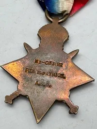 Original Engelsk WW1, 1914.15 star med Navn