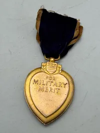 Originalt Tidligt WW2 Purple heart med nummer