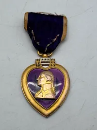 Originalt Tidligt WW2 Purple heart med nummer