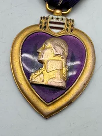Originalt Tidligt WW2 Purple heart med nummer