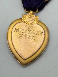 Originalt Tidligt WW2 Purple heart med nummer
