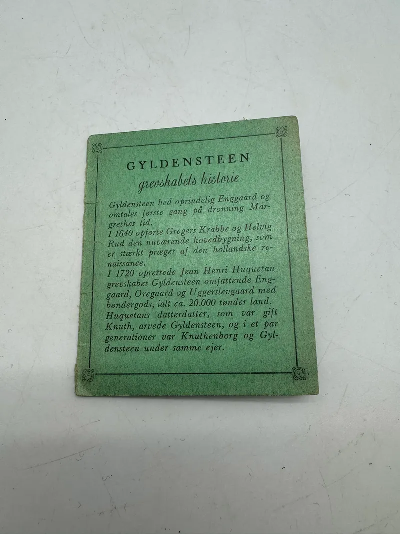 Original tilladelse fra Gyldensteen gods underskrevet af Greve Carl-Johan Friedrich-Franz Hugo Bernstorff-Gyldensteen 1967
