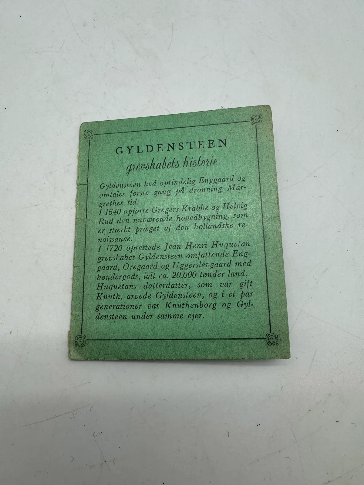 Original tilladelse fra Gyldensteen gods underskrevet af Greve Carl-Johan Friedrich-Franz Hugo Bernstorff-Gyldensteen 1967