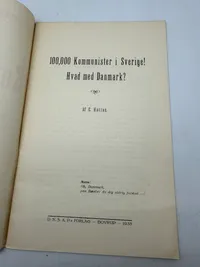 Originalt Sjældent D.N.S.A.P. propaganda hæfte WW2