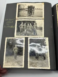 Originalt Tysk fotoalbum Luftwaffe Bla. Danmark 1940, gode fotos af forskellige fly