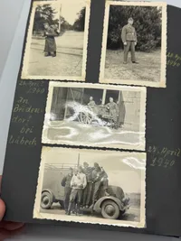 Originalt Tysk fotoalbum Luftwaffe Bla. Danmark 1940, gode fotos af forskellige fly