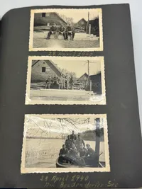 Originalt Tysk fotoalbum Luftwaffe Bla. Danmark 1940, gode fotos af forskellige fly