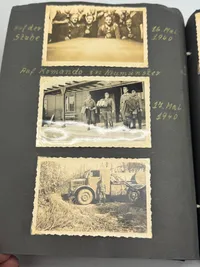 Originalt Tysk fotoalbum Luftwaffe Bla. Danmark 1940, gode fotos af forskellige fly