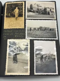 Originalt Tysk fotoalbum Luftwaffe Bla. Danmark 1940, gode fotos af forskellige fly