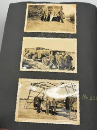 Originalt Tysk fotoalbum Luftwaffe Bla. Danmark 1940, gode fotos af forskellige fly