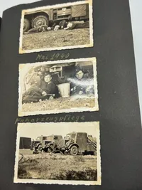 Originalt Tysk fotoalbum Luftwaffe Bla. Danmark 1940, gode fotos af forskellige fly
