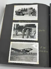 Originalt Tysk fotoalbum Luftwaffe Bla. Danmark 1940, gode fotos af forskellige fly