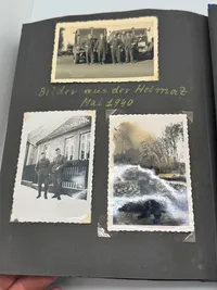 Originalt Tysk fotoalbum Luftwaffe Bla. Danmark 1940, gode fotos af forskellige fly