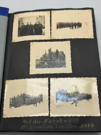 Originalt Tysk fotoalbum Luftwaffe Bla. Danmark 1940, gode fotos af forskellige fly
