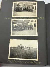 Originalt Tysk fotoalbum Luftwaffe Bla. Danmark 1940, gode fotos af forskellige fly