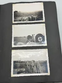 Originalt Tysk fotoalbum Luftwaffe Bla. Danmark 1940, gode fotos af forskellige fly