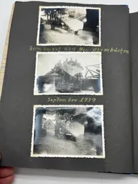 Originalt Tysk fotoalbum Luftwaffe Bla. Danmark 1940, gode fotos af forskellige fly