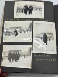 Originalt Tysk fotoalbum Luftwaffe Bla. Danmark 1940, gode fotos af forskellige fly