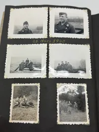 Originalt Tysk fotoalbum Luftwaffe Bla. Danmark 1940, gode fotos af forskellige fly