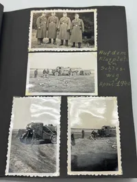 Originalt Tysk fotoalbum Luftwaffe Bla. Danmark 1940, gode fotos af forskellige fly
