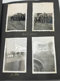 Originalt Tysk fotoalbum Luftwaffe Bla. Danmark 1940, gode fotos af forskellige fly