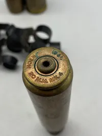 Originale 20 mm patroner - primært ww2, samt båndled for 50 cal