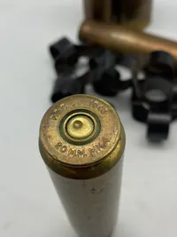 Originale 20 mm patroner - primært ww2, samt båndled for 50 cal