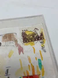 Sjældent originalt brev sendt til kunstmaler Henrik Pryds Beck, som han efter modtagelse har  malet
