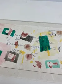 Sjældent originalt brev sendt til kunstmaler Henrik Pryds Beck, som han efter modtagelse har  malet