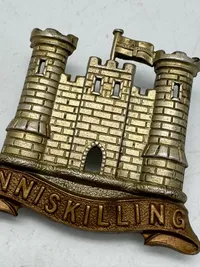 Originalt 6th Inniskilling Dragoons WW1 6th Inniskilling Dragoons Irish Regiment Cap Badge