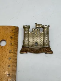 Originalt 6th Inniskilling Dragoons WW1 6th Inniskilling Dragoons Irish Regiment Cap Badge