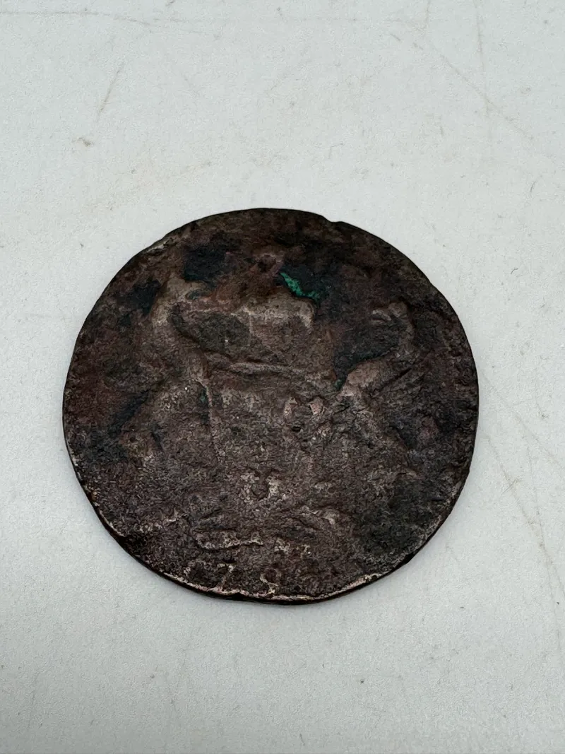 Original mønt -Bombay Presidency, Coppe ( East indian Company ) ½ pice - 1796
