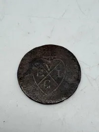 Original mønt -Bombay Presidency, Coppe ( East indian Company ) ½ pice - 1796