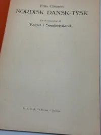 Sjældent originalt DNSAP hæfte -Nordisk Dansk-tysk