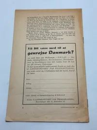 Sjældent originalt DNSAP hæfte - Hvad vi vil!