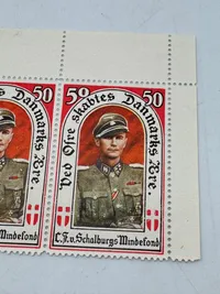 Ekstremt sjælden original  række Schalburg mindemærkater - mærket er i sig selv sjældent, men at finde dem sammenhængende er stortset umuligt